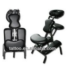 Cama ajustable del tatuaje de la silla negra del tatuaje
